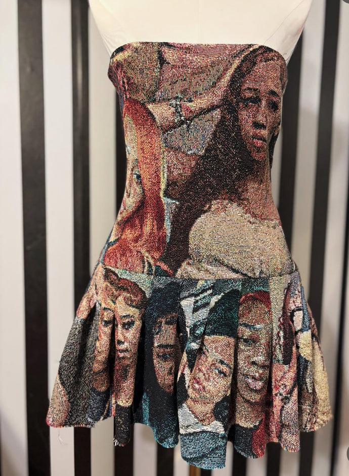Tapestry Pleated Dress