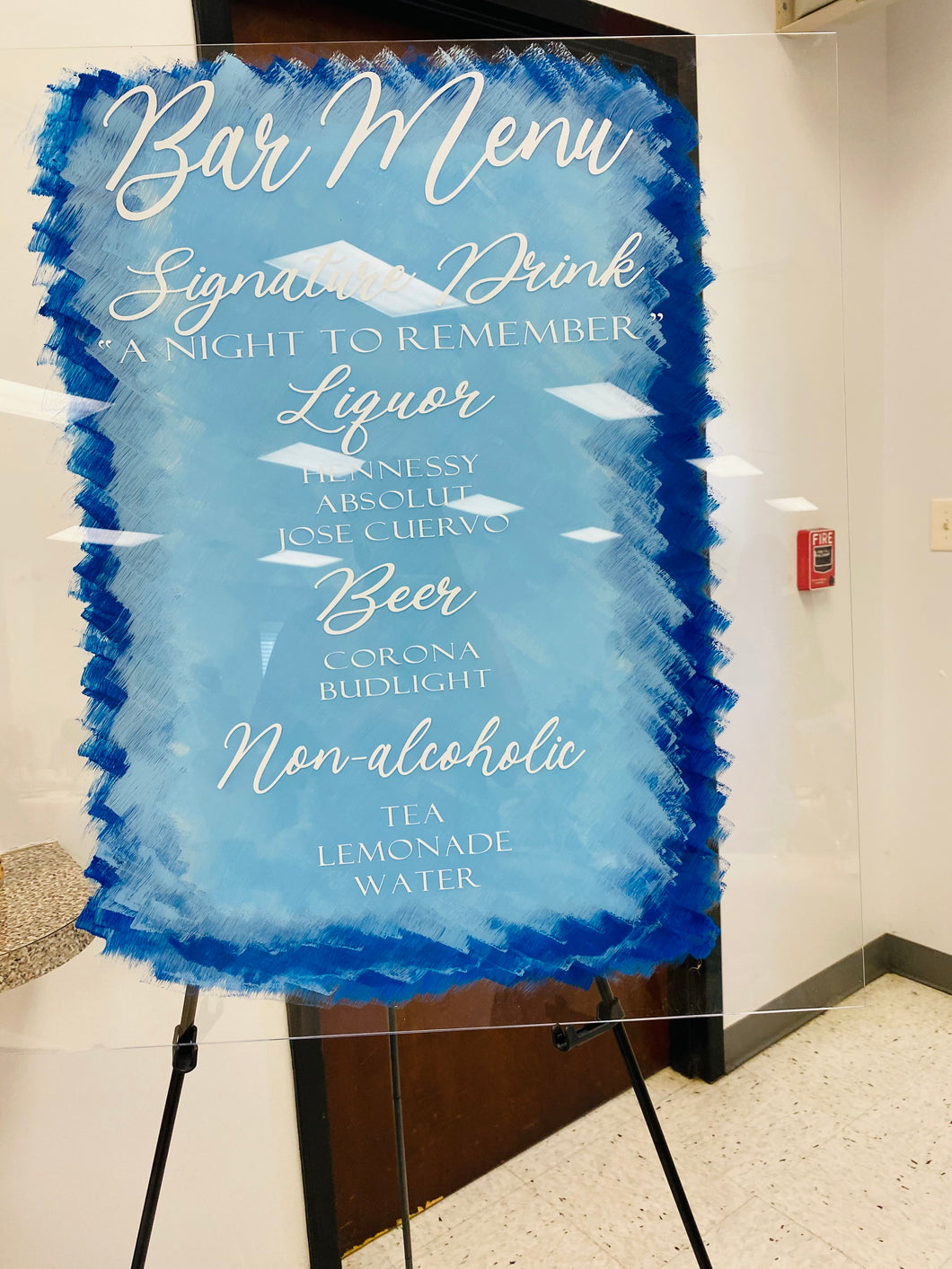 Bar Menu Acrylic Sign